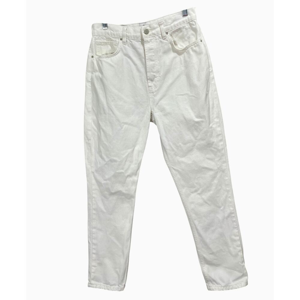 Anine Bing White High-Rise Jeans Size 30 Straight Leg Modern Chic 29" waist
